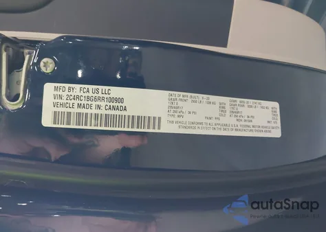 2024 Chrysler Pacifica Touring L z USA, uszkodzony, nr VIN 2C4RC1BG6RR100900